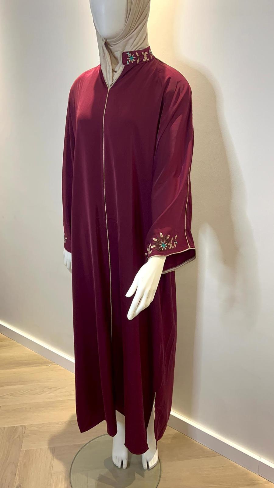 Abaya Bella Bordeaux-red